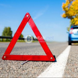 Сгъваем авариен триъгълник за автомобил светлоотразител на стойка