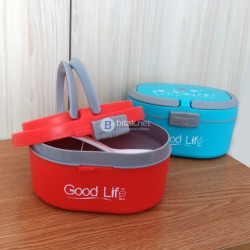 Кутия за обяд с 3 отделения и лъжичка кутия за храна Lunch box