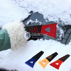 Пластмасова стъргалка за лед с гумена дръжка