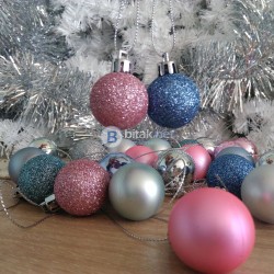 Комплект коледни играчки за елха топки